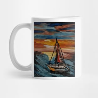 Out sailing in the open sea Mug